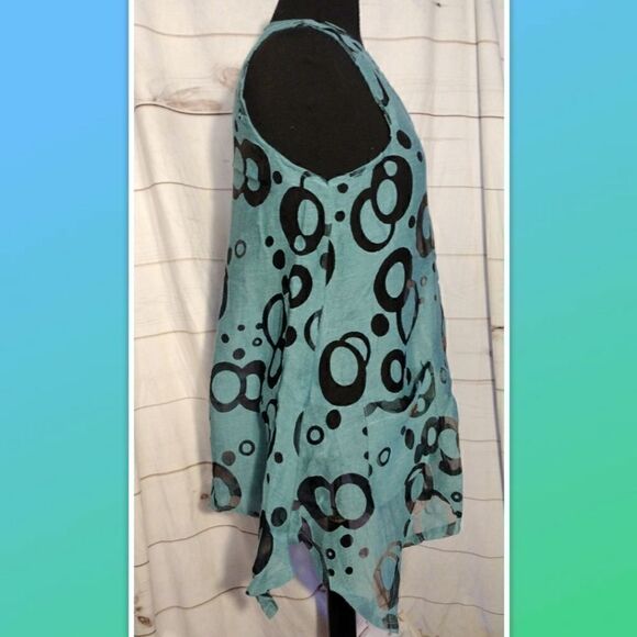 Kaktus Medium Poly Blend Circle Pattern Pullover Ladies Shirt/Short Dress - Picture 3 of 4